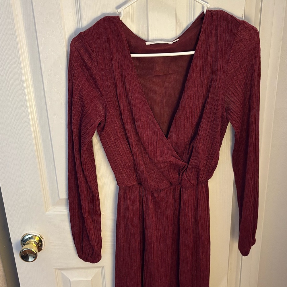 All in Favor Red Midi Dress